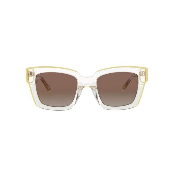 New Kate Spade BRYNNE/G/S 40GHA Transparent/Yellow Square Sunglasses - Women main image 5